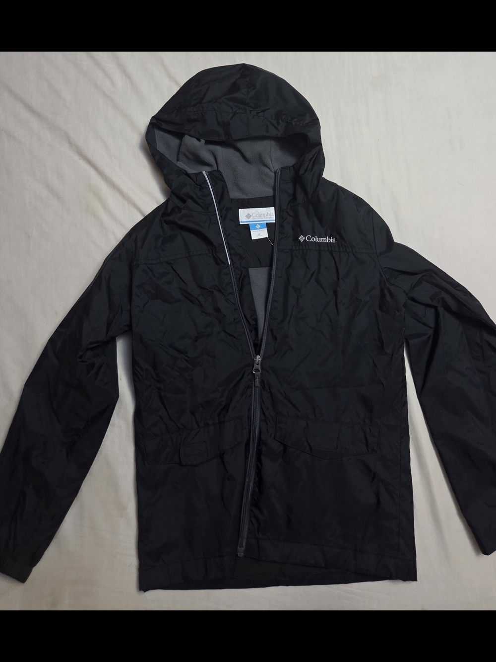 Columbia Kids Black Hooded Raincoat